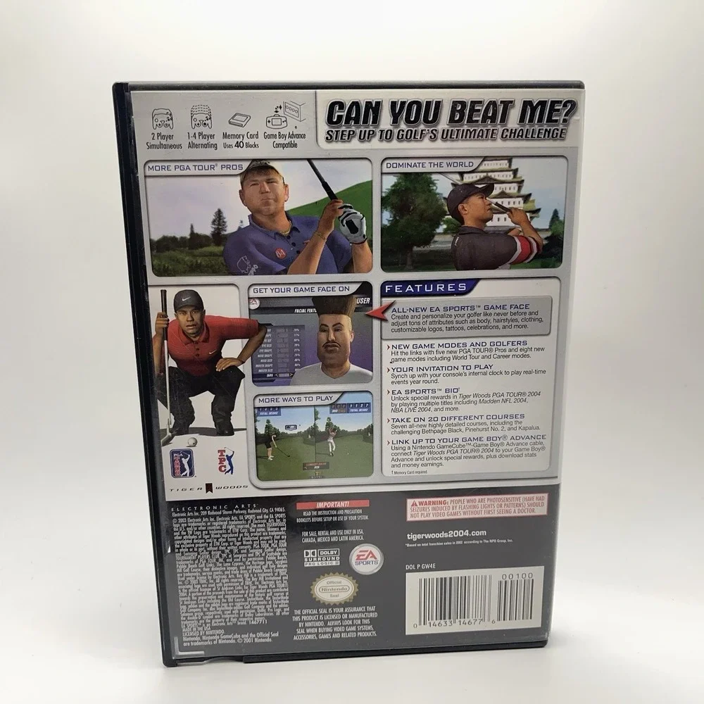Tiger Woods PGA Tour 2004 Nintendo GameCube CIB with Manual + Insert Tested